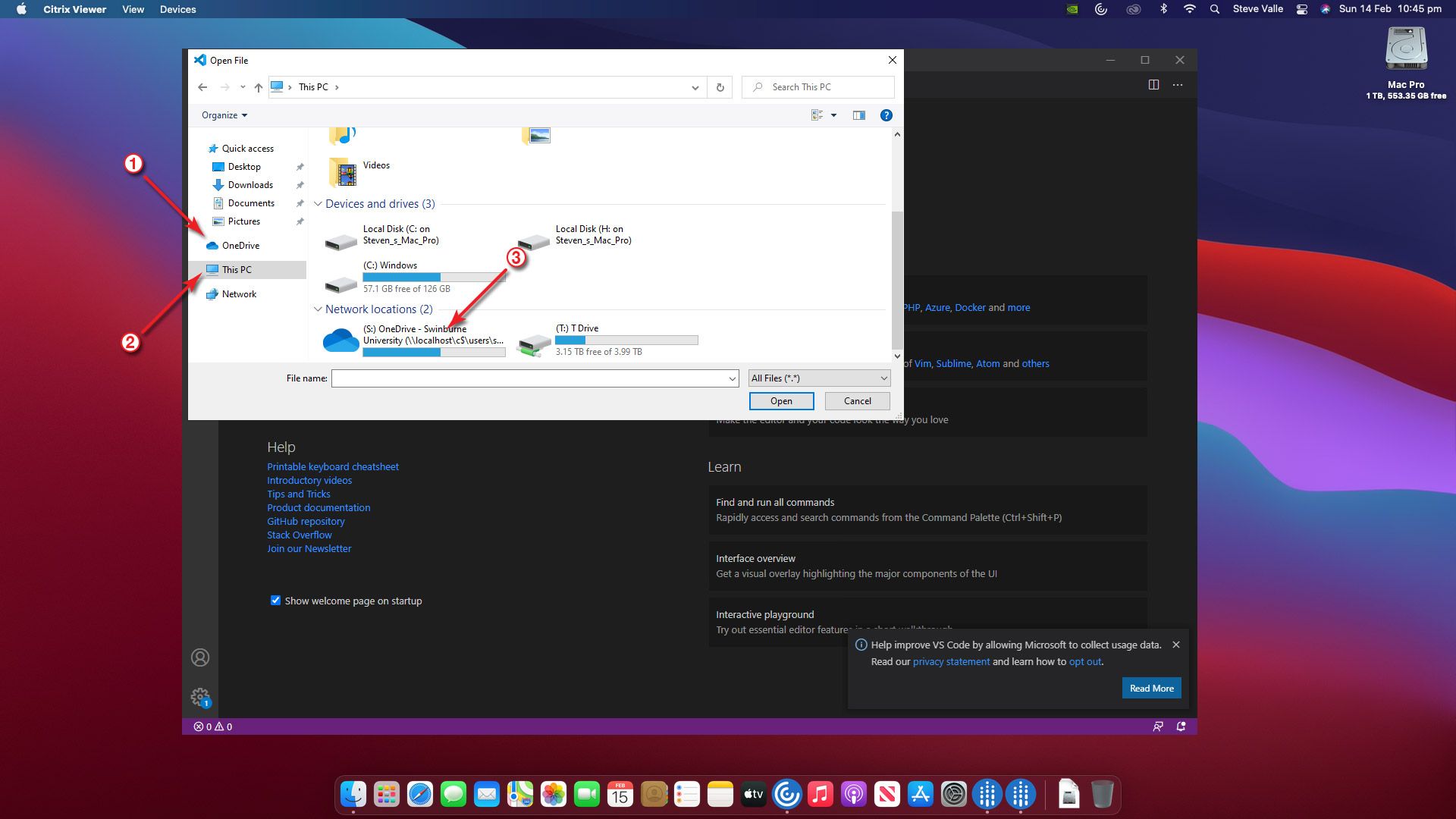OneDrive User Guide (Virtual App) 的图片如何使用Citrix OneDrive虚拟应用程序突出过程中步骤3