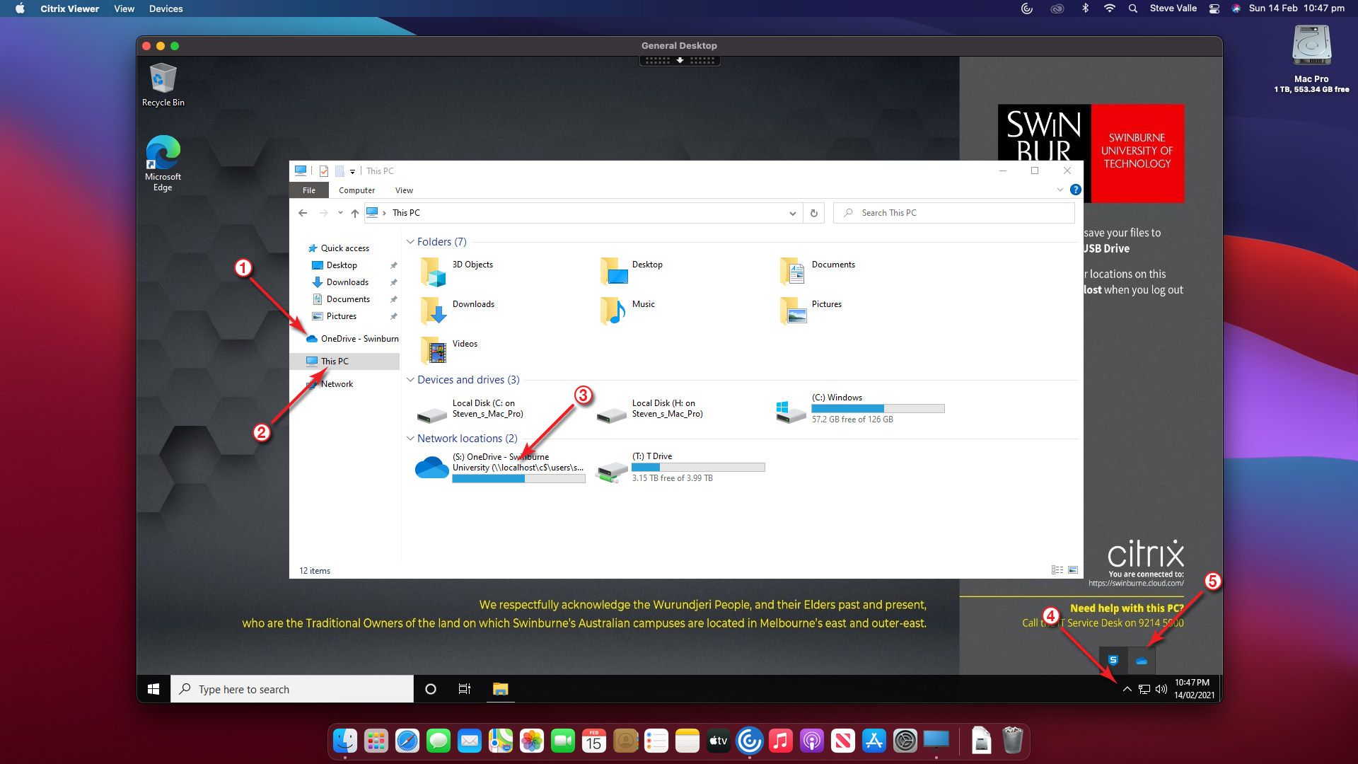 OneDrive User Guide (Desktop) 桌面的图片如何使用Citrix OneDrive强调步骤4