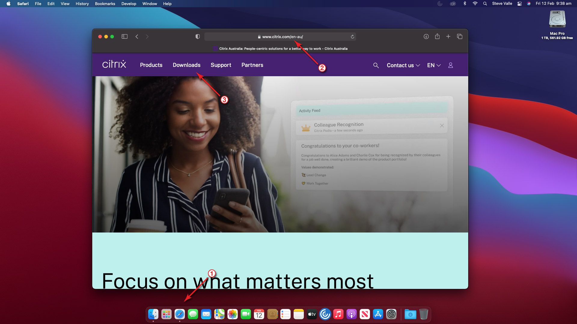 Citrix Install Guide (macOS) 图片的Citrix安装在macOS突出过程中步骤1