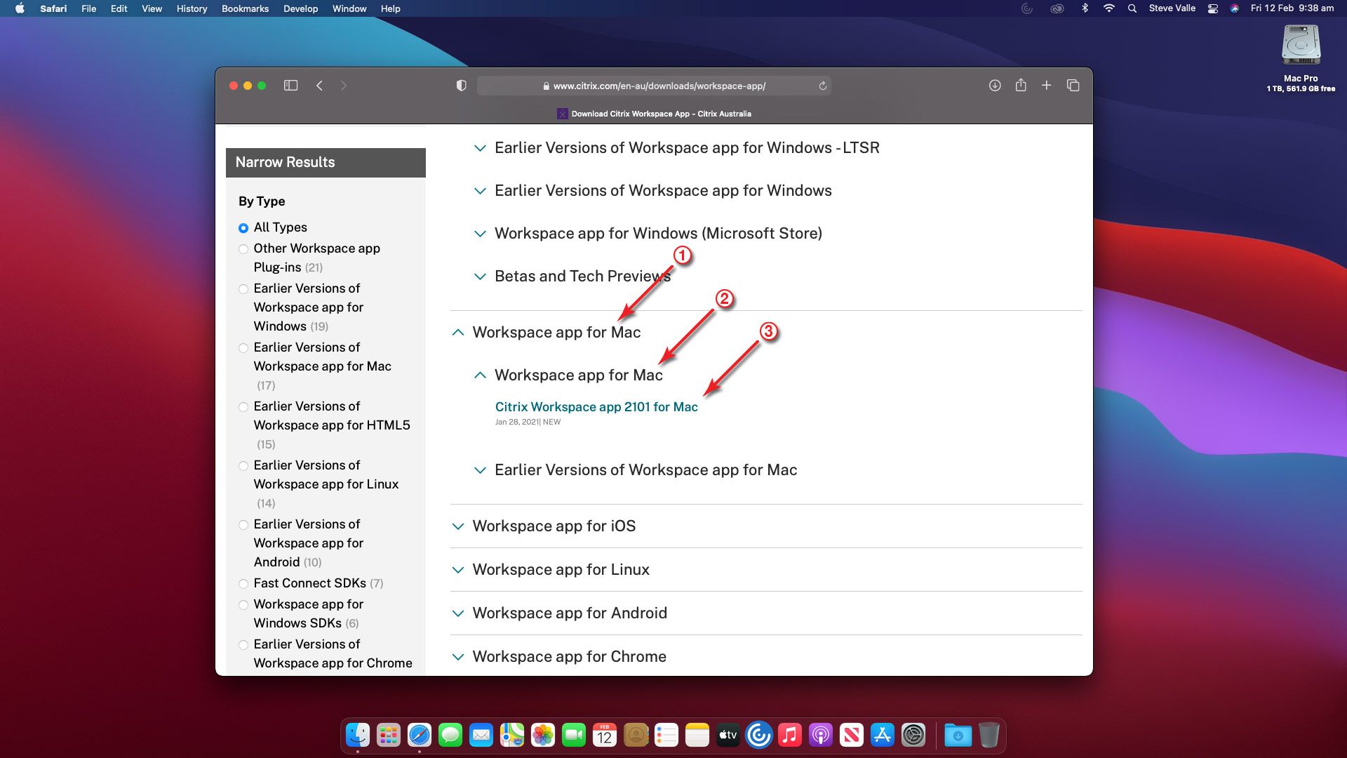 Citrix Install Guide (macOS) 图片的Citrix安装在macOS突出过程中步骤3