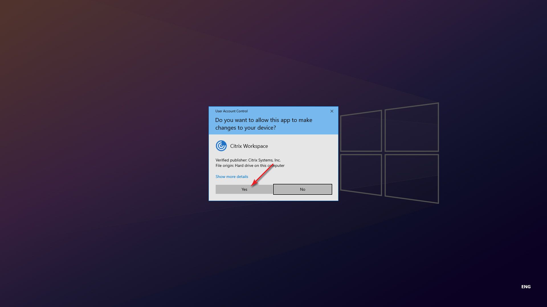 Citrix Install Guide (Windows 10) 图片Citrix安装在Windows上10强调步骤6