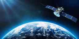 绕地球运行的太空卫星