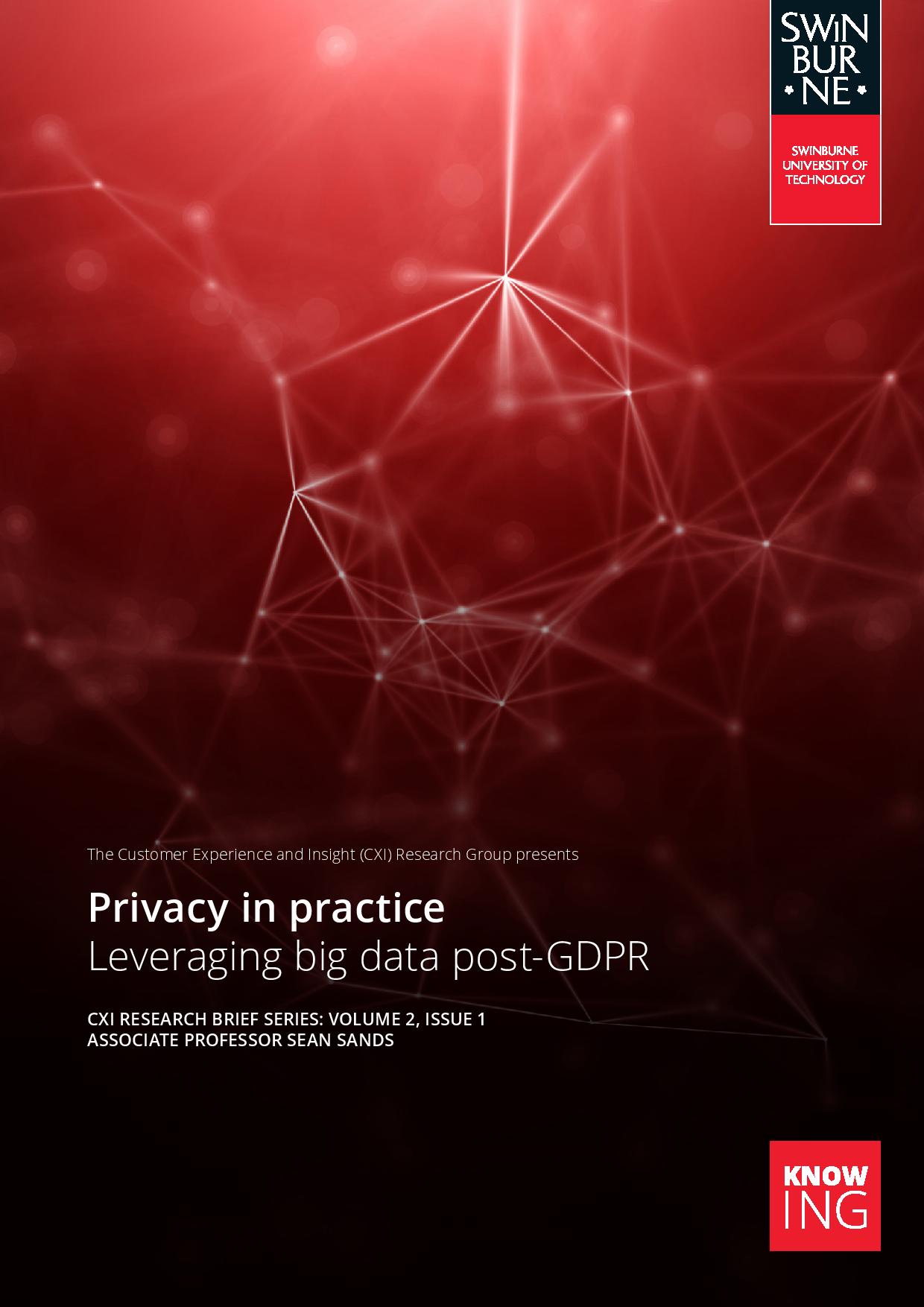隐私在实践中:利用大数据post-GDPR