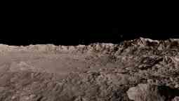 月球陨石坑科学说明虚拟现实。