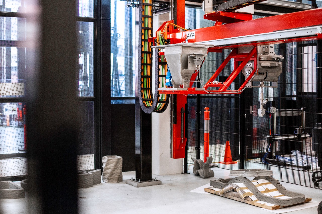 3D混凝土打印机在ATC大楼中创建形状