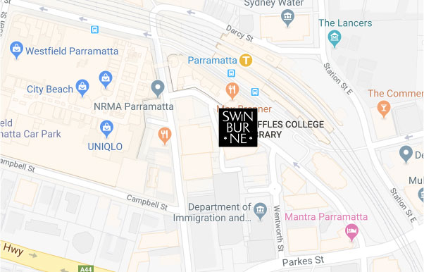 地图的位置斯文本科技大学悉尼